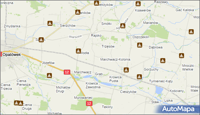 mapa Marchwacz-Kolonia, Marchwacz-Kolonia na mapie Targeo