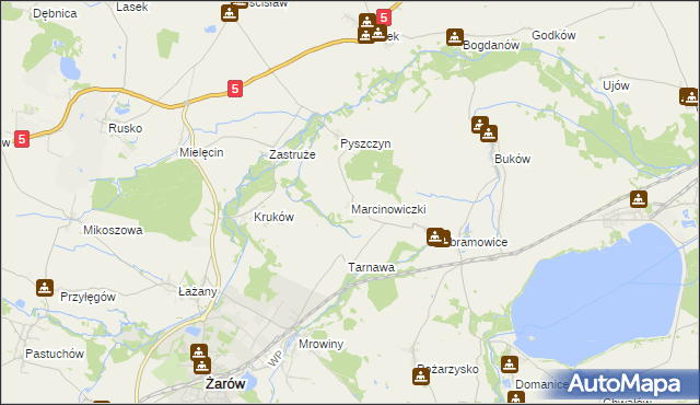 mapa Marcinowiczki, Marcinowiczki na mapie Targeo