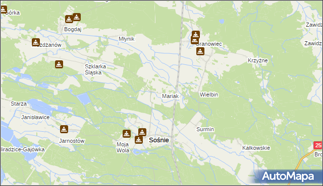 mapa Mariak, Mariak na mapie Targeo