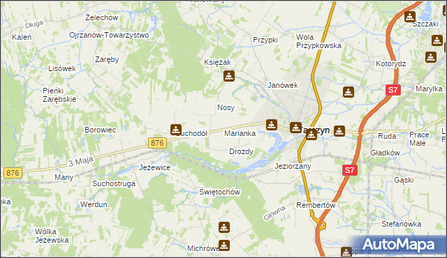 mapa Marianka gmina Tarczyn, Marianka gmina Tarczyn na mapie Targeo