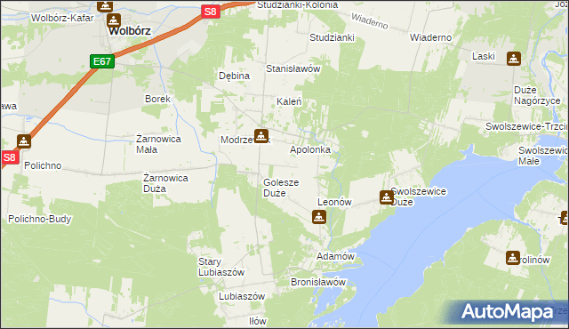 mapa Marianów gmina Wolbórz, Marianów gmina Wolbórz na mapie Targeo