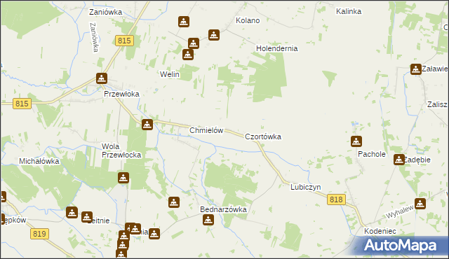 mapa Marianówka gmina Dębowa Kłoda, Marianówka gmina Dębowa Kłoda na mapie Targeo