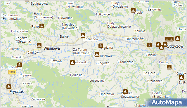 mapa Markuszowa, Markuszowa na mapie Targeo