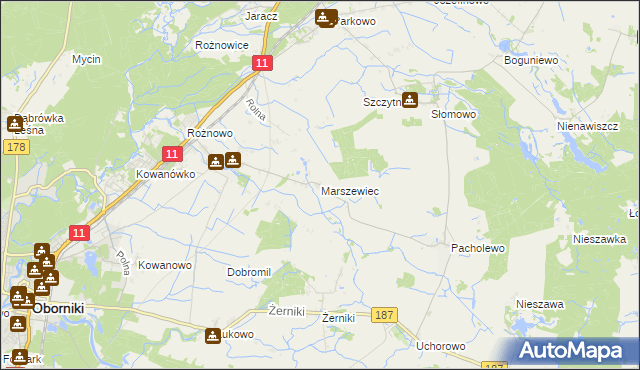 mapa Marszewiec, Marszewiec na mapie Targeo