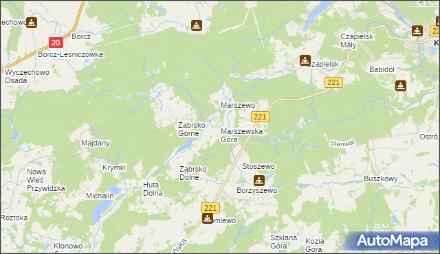 mapa Marszewska Góra, Marszewska Góra na mapie Targeo