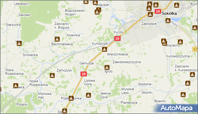 mapa Maślanka, Maślanka na mapie Targeo