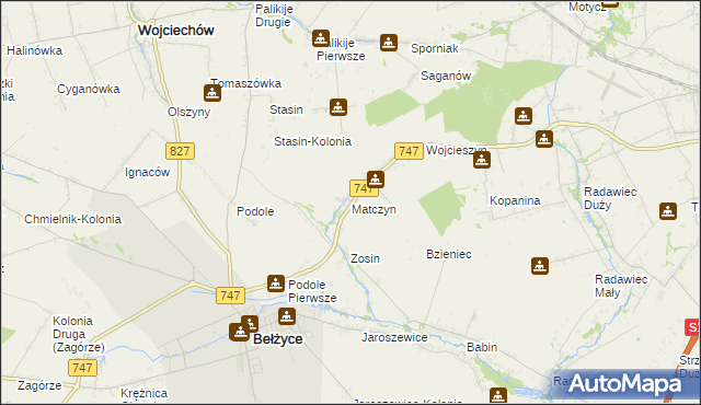 mapa Matczyn, Matczyn na mapie Targeo