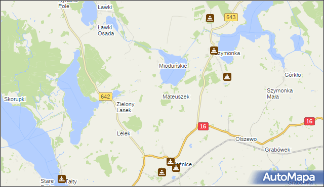 mapa Mateuszek, Mateuszek na mapie Targeo