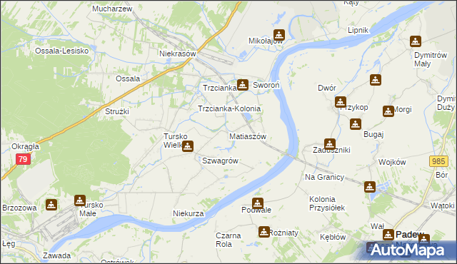 mapa Matiaszów, Matiaszów na mapie Targeo