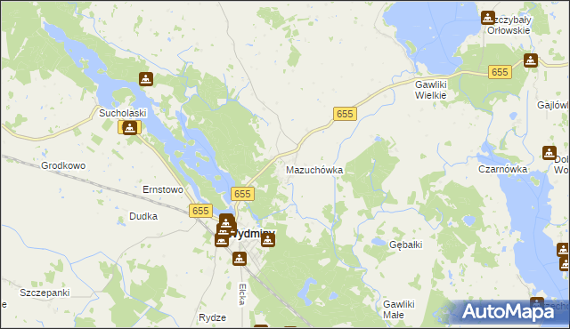 mapa Mazuchówka, Mazuchówka na mapie Targeo