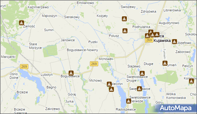 mapa Mchówek, Mchówek na mapie Targeo