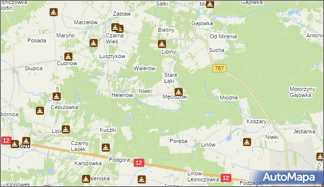 mapa Męciszów, Męciszów na mapie Targeo