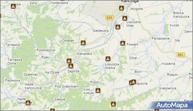 mapa Medynia Kańczucka, Medynia Kańczucka na mapie Targeo