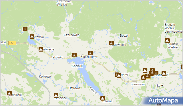 mapa Meszno gmina Dubeninki, Meszno gmina Dubeninki na mapie Targeo