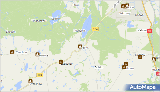 mapa Mętno, Mętno na mapie Targeo