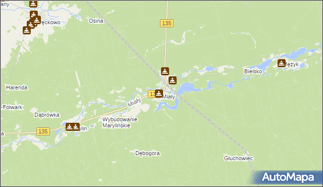 mapa Miały, Miały na mapie Targeo