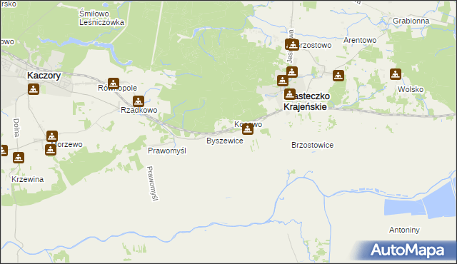 mapa Miasteczko-Huby, Miasteczko-Huby na mapie Targeo