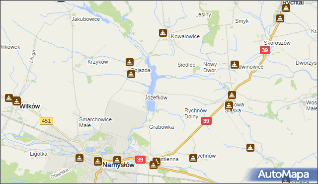 mapa Michalice, Michalice na mapie Targeo