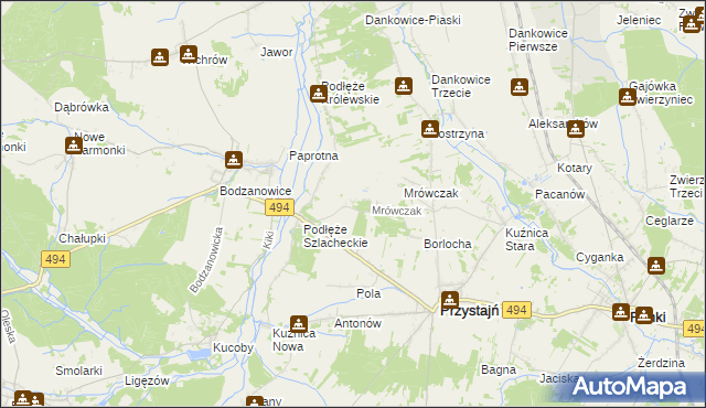 mapa Michalinów, Michalinów na mapie Targeo