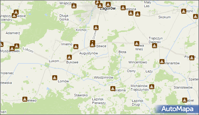 mapa Michalinów Oleśnicki, Michalinów Oleśnicki na mapie Targeo