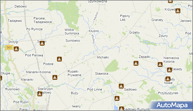 mapa Michałki gmina Świedziebnia, Michałki gmina Świedziebnia na mapie Targeo