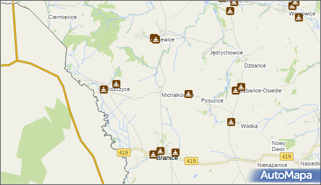 mapa Michałkowice, Michałkowice na mapie Targeo