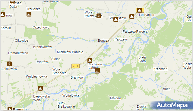 mapa Michałów Dolny, Michałów Dolny na mapie Targeo