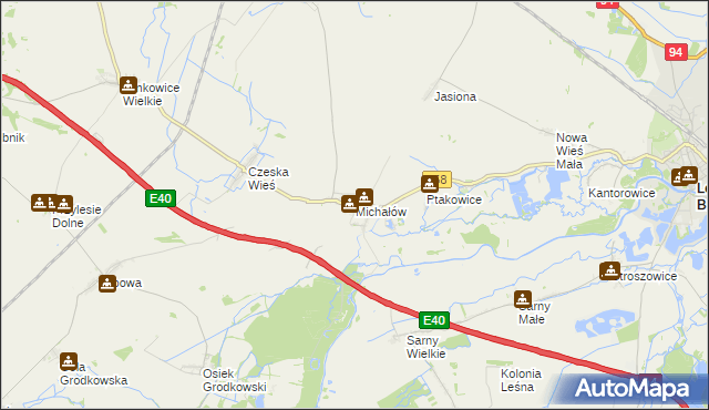 mapa Michałów gmina Olszanka, Michałów gmina Olszanka na mapie Targeo