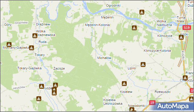 mapa Michałów gmina Platerów, Michałów gmina Platerów na mapie Targeo