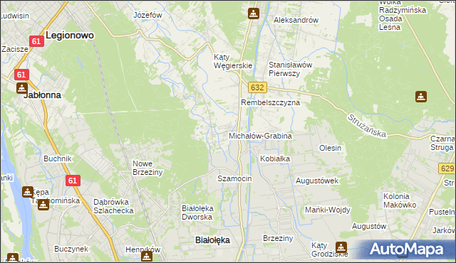 mapa Michałów-Grabina, Michałów-Grabina na mapie Targeo