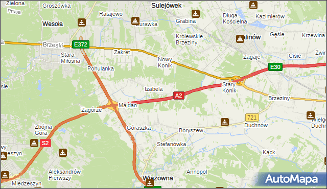 mapa Michałówek gmina Wiązowna, Michałówek gmina Wiązowna na mapie Targeo
