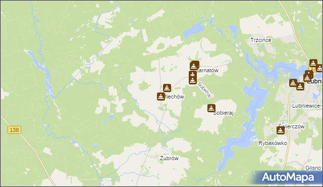 mapa Miechów gmina Sulęcin, Miechów gmina Sulęcin na mapie Targeo