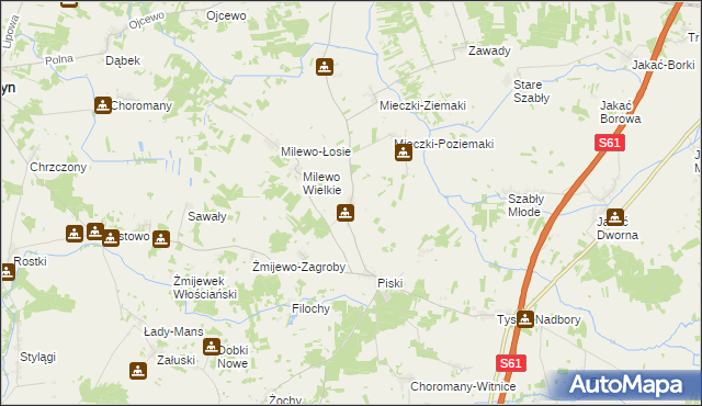 mapa Mieczki-Abramy, Mieczki-Abramy na mapie Targeo