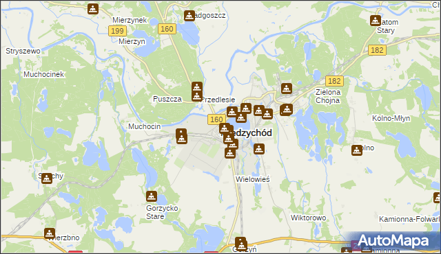 mapa Międzychód, Międzychód na mapie Targeo