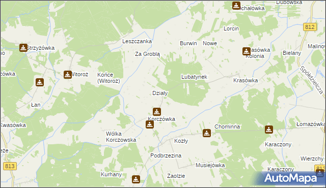 mapa Międzydróże, Międzydróże na mapie Targeo