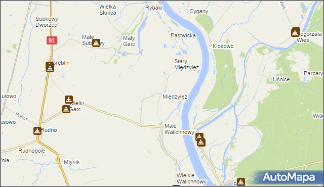 mapa Międzyłęż, Międzyłęż na mapie Targeo