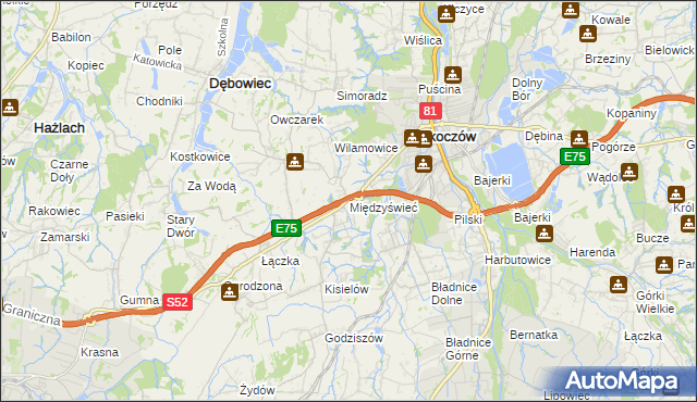 mapa Międzyświeć, Międzyświeć na mapie Targeo