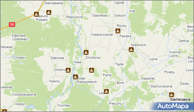 mapa Mierzanów, Mierzanów na mapie Targeo