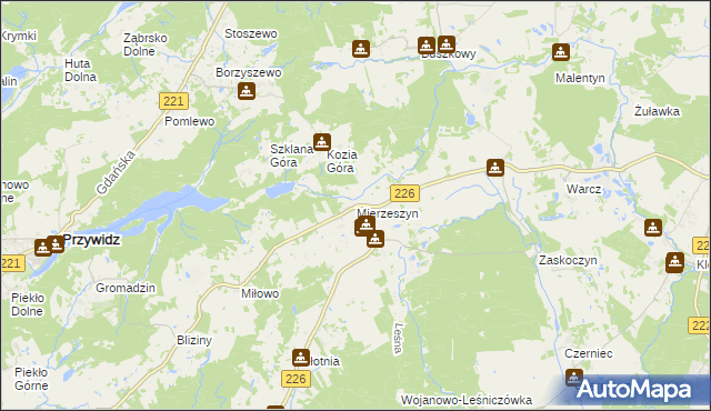 mapa Mierzeszyn, Mierzeszyn na mapie Targeo