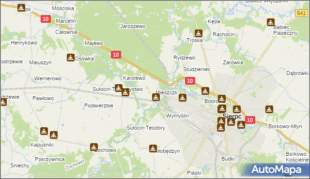 mapa Mieszczk, Mieszczk na mapie Targeo