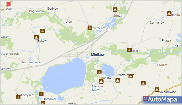 mapa Mietków, Mietków na mapie Targeo