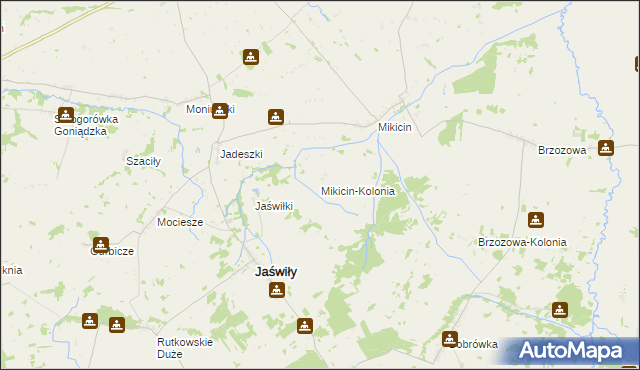 mapa Mikicin-Kolonia, Mikicin-Kolonia na mapie Targeo