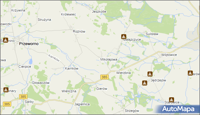 mapa Mikołajowa, Mikołajowa na mapie Targeo