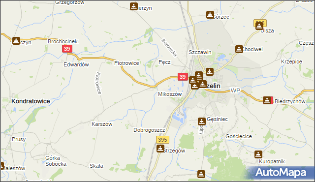 mapa Mikoszów, Mikoszów na mapie Targeo