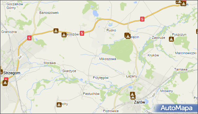 mapa Mikoszowa, Mikoszowa na mapie Targeo