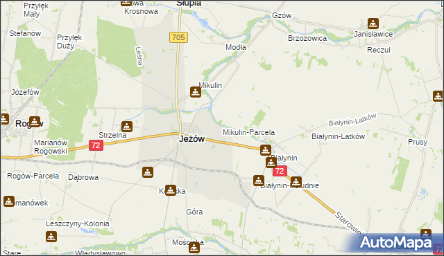 mapa Mikulin-Parcela, Mikulin-Parcela na mapie Targeo