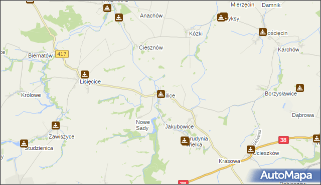 mapa Milice gmina Pawłowiczki, Milice gmina Pawłowiczki na mapie Targeo