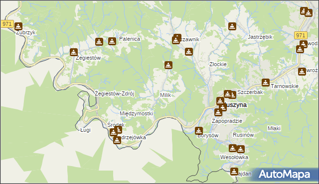 mapa Milik, Milik na mapie Targeo