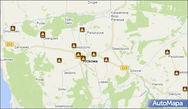 mapa Minkowice gmina Krokowa, Minkowice gmina Krokowa na mapie Targeo