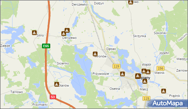 mapa Mironów, Mironów na mapie Targeo